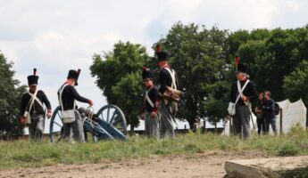 Champ de bataille avec soldats